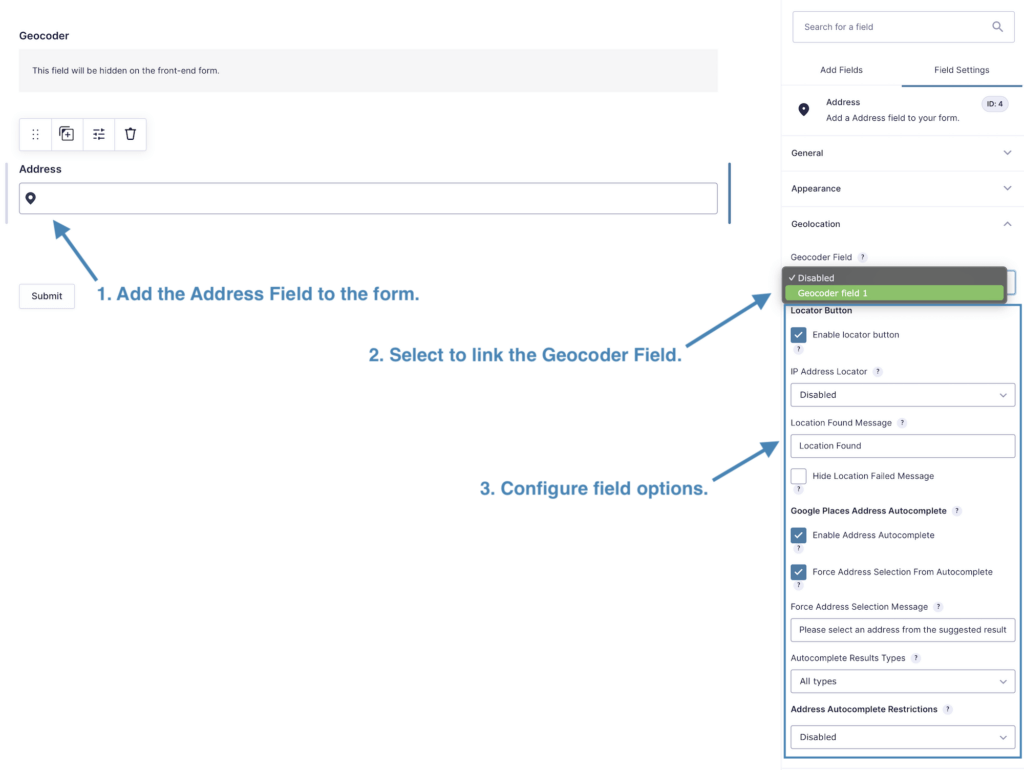 Geolocation Form Gravity Forms Address Field Setup