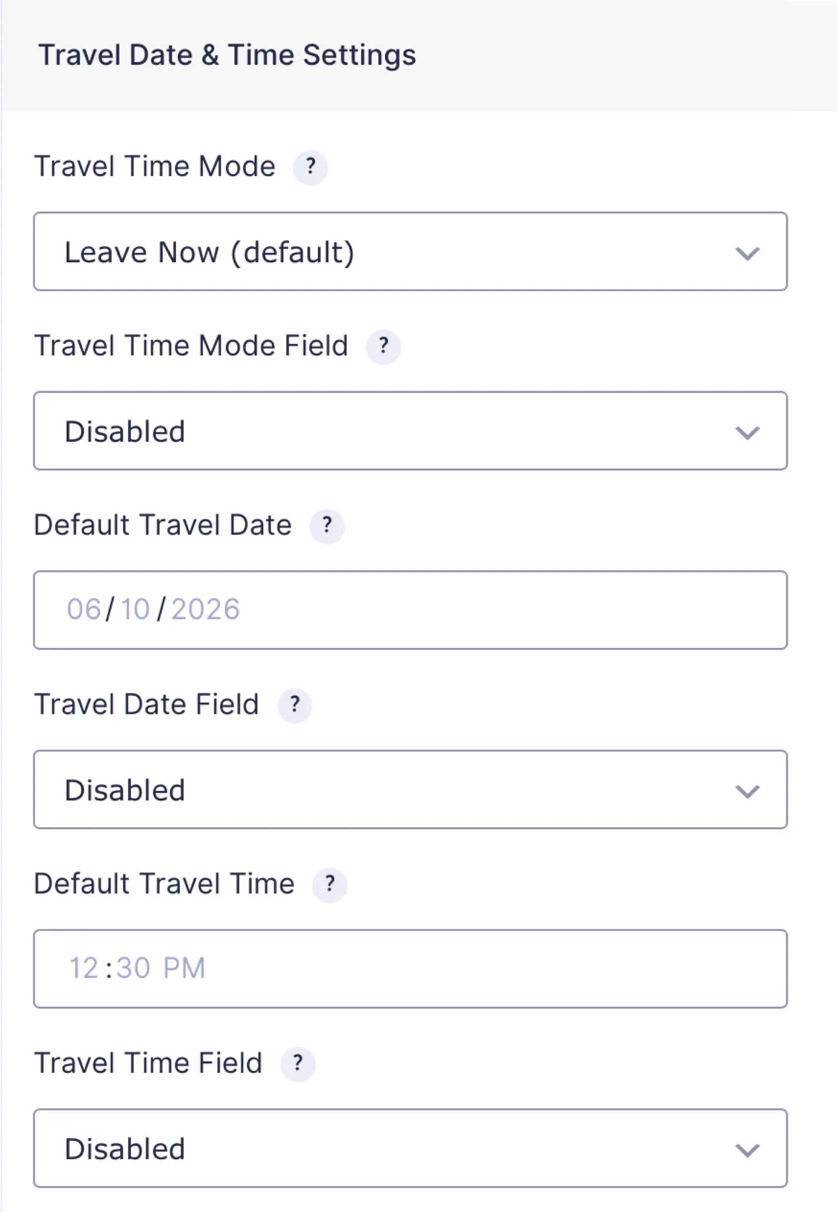 Gravity Geolocation Travel Date & Time