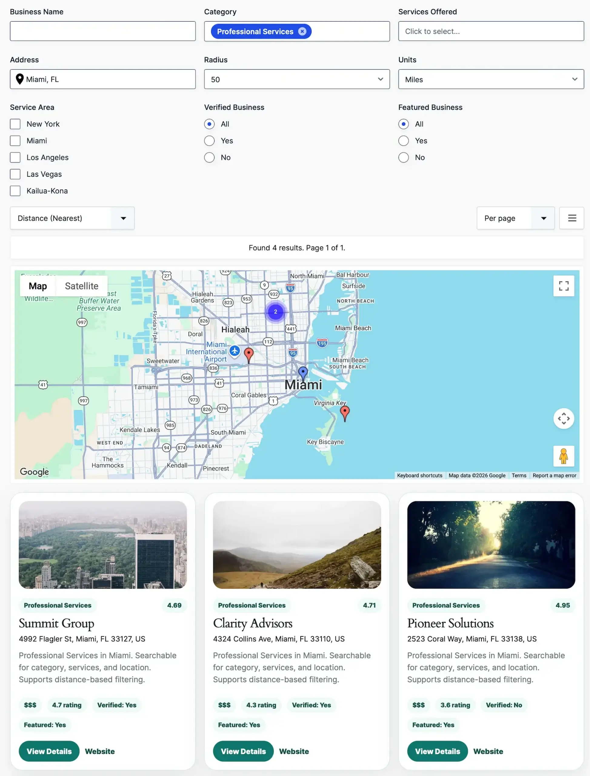 Gravity Search Directory Search Demo
