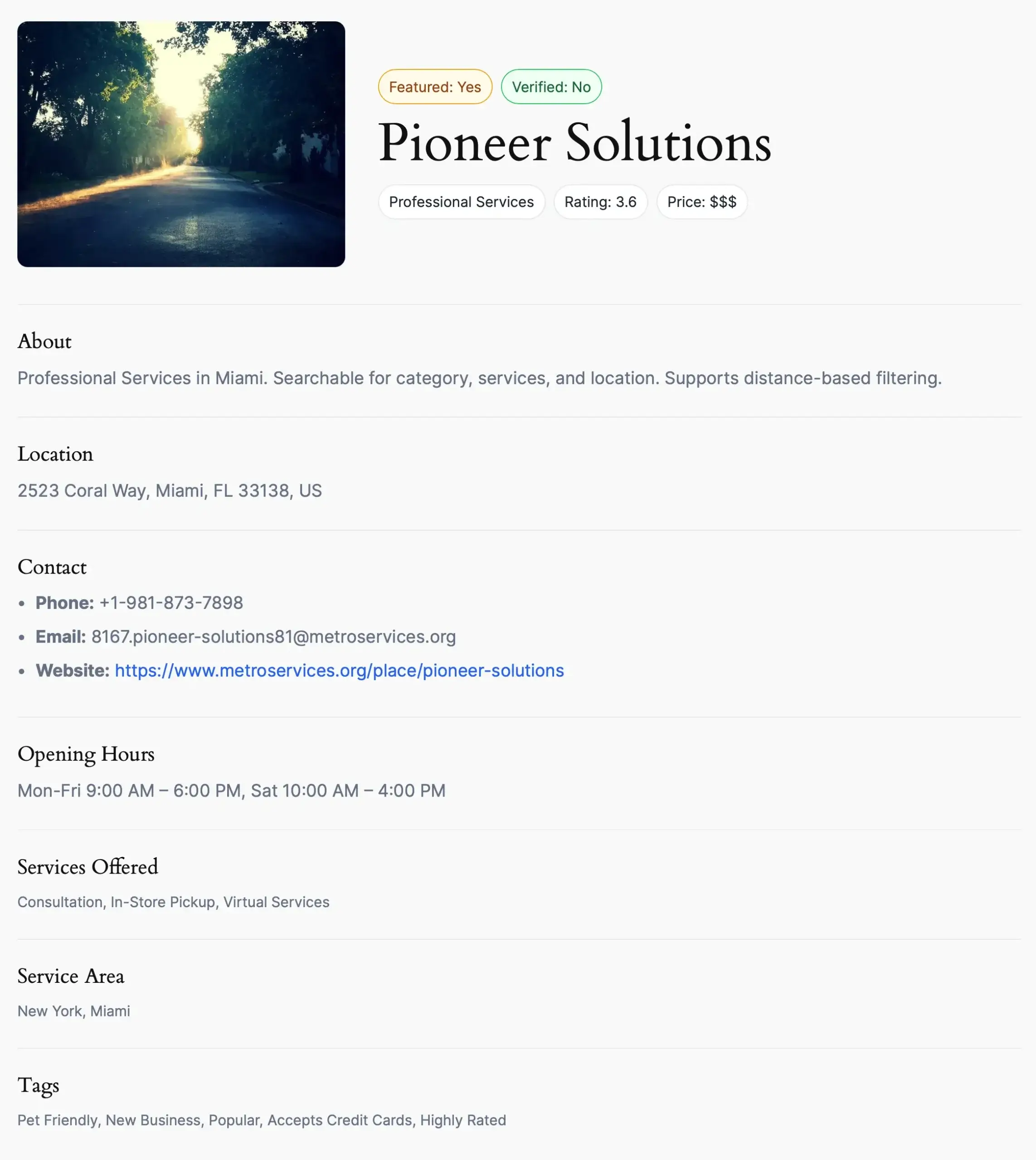 Gravity Search Directory Single View