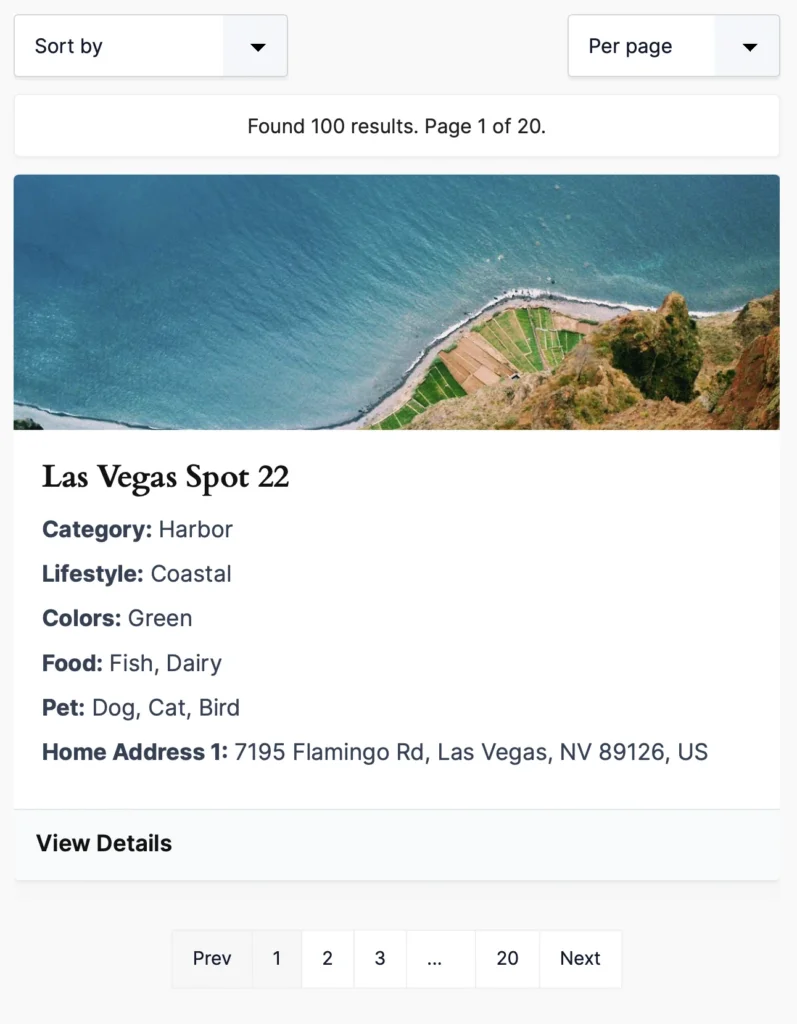 Search Form Layout Results