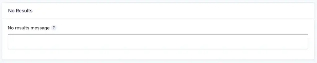 Gravity Search No Results Settings
