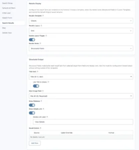 Gravity Search results template configuration