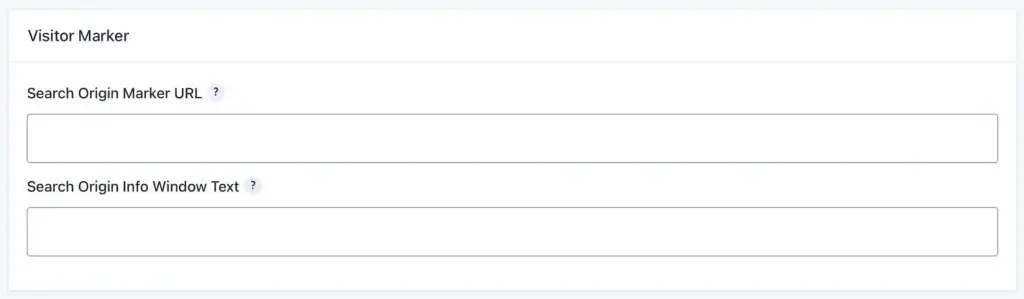 Gravity Search Visitor Marker Settings