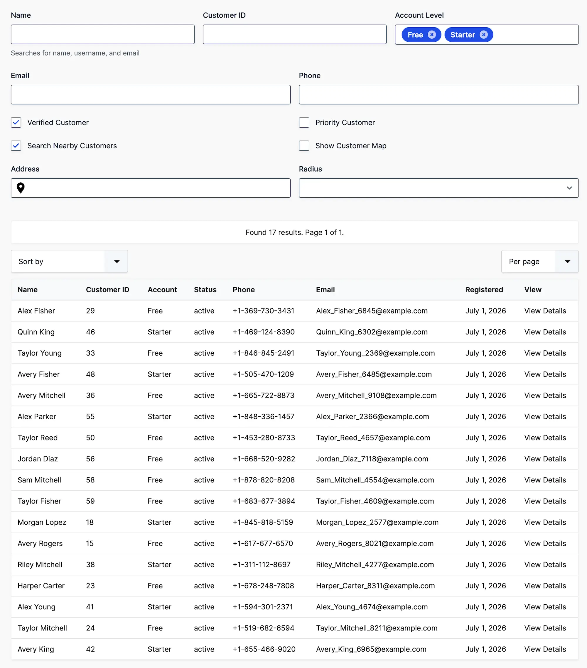 Gravity Search Customer Portal Search